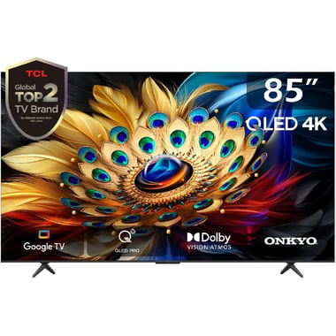 TCL 85" Smart TV, 4K QLED, QLED (Quantum-dot), Black, C645