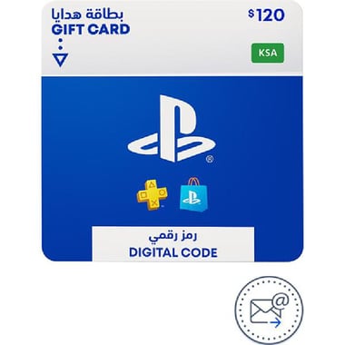 Sony Wallet Funds 120$ PlayStation Store Payment and Recharge Card (Delivery by eMail), Digital Code (KSA)