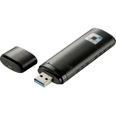 D-Link DWA-182 USB Wireless Adapter, 2 dBi, Wireless AC (802.11ac), Dual Band (2.4 GHz/5 GHz)