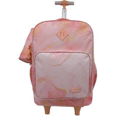 Roco Marble Trolley Bag with Accessory, for 15.6" (Device), Peach/Gold