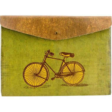 دراجة مغلف ورق، A4، جيب واحد، اخضر