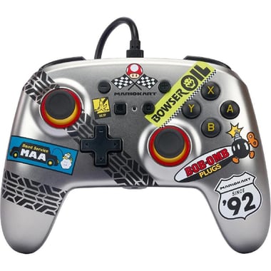PowerA Mario Kart Controller, Wired, for Nintendo Switch, Silver
