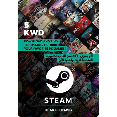 Steam KWD 5 Gift Card (Delivery by eMail), Digital Code (KWD)