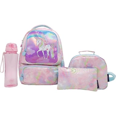 Atrium Unicorn Classic Hologram 4-in-1 Value Set Backpack with Accessory, Pink