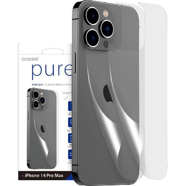 Araree Pure Skin Scratch Protection Film Smartphone Screen Protector, TPU Film for Device Rear Body (2 Pcs), for iPhone 14 Pro Max