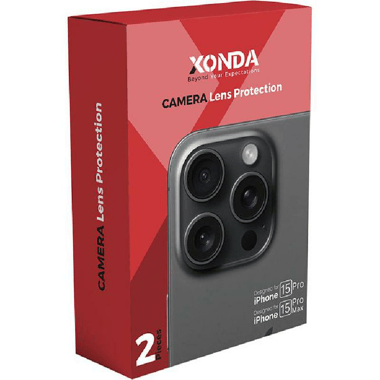 Xonda Camera Lens Protector (Individual Ring) Smartphone Camera Accessory, for iPhone 15 Pro/iPhone 15 Pro Max, Black