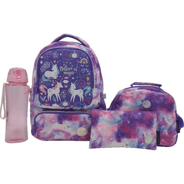 Atrium Unicorn Classic 4-in-1 Value Set Backpack with Accessory, Purple