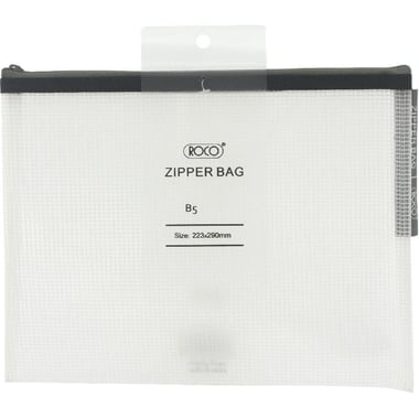 Roco Document Pouch, B5, Topload Opening, Clear/Black Accent