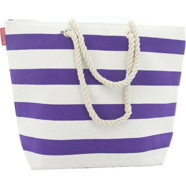 Tote Bag, Purple/White