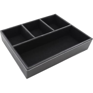 RH6512P Desk Organizer, 4 Compartments, Black