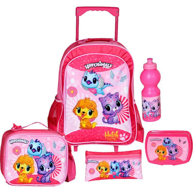 Spin Master Hatchimals 5-in-1 Value Set "Hatchtastic" Trolley Bag with Accessory, Pink