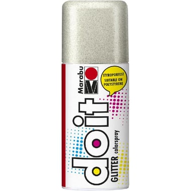 Marabu Do-it Glitter, Weatherproof Spray Paint, Silver, 150.01 ml ( 5.28 oz )