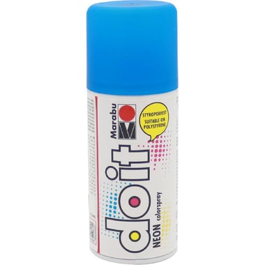 Marabu Do-it Neon, Weatherproof Spray Paint, Blue, 150.00 ml ( 5.28 oz )