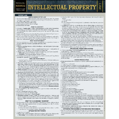 Intellectual Property, Law (Quickstudy Reference Guide)