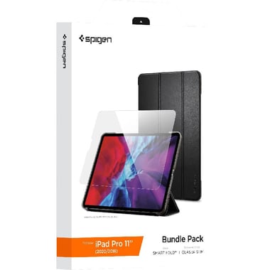 Spigen Bundle Pack Tablet Case with Screen Protector, for iPad Pro 11 - 2020, Black