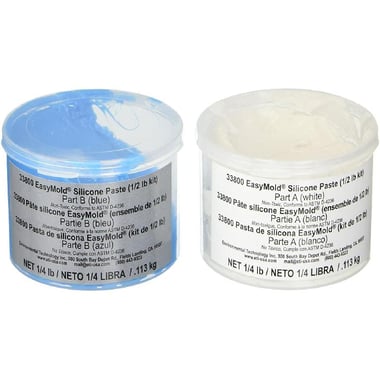 Environmental Technology Envirotex EasyMold Silicone Paste, Half Pound Kit, Blue/White, .23 kg ( .51 lb )
