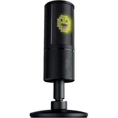 Razer Seiren Emote USB Microphone for Streaming, for Gaming Laptop/Gaming Desktop Computer/Gaming CPU, Black