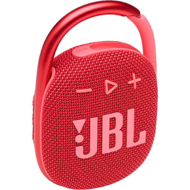 JBL Clip 4 Portable Speaker, Bluetooth, up to 10 Hours, Red