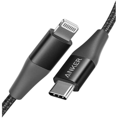 Anker PowerLine+ II USB-C to Lightning Sync & Charge Cable, 3.00 ft ( 91.44 cm ), Black