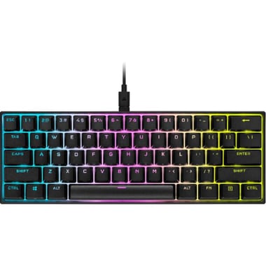 CORSAIR K65 RGB Mini Cherry MX Red Mechanical Switch Gaming Keyboard, Wired, for Laptop/Desktop Computer/Gaming Desktop Computer/CPU Windows OS, Black