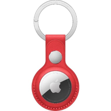 Apple AirTag Leather Key Ring (AirTag Not Included) Item Locator Accessory, for Apple AirTag, Product (Red)