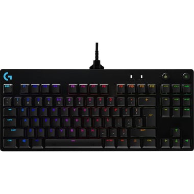 Logitech G Pro Lightsync RGB Mechanical Gaming Keyboard, Wired, for Devices with Windows/MacOS, Black