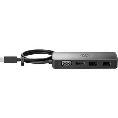 HP Travel Hub G2 Multi-port Station, USB-C, 5 Port (2X USB-A/USB-C/HDMI/VGA), Black