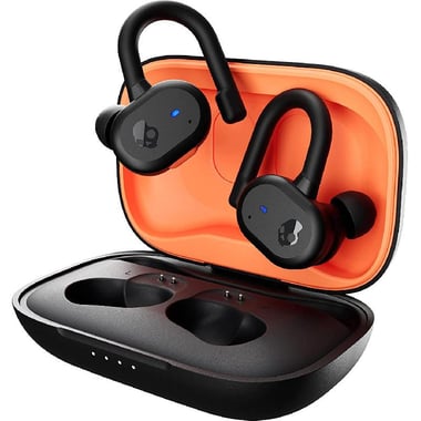 Skullcandy Push Active Earbuds, Bluetooth, USB (Charging), Built-in Microphone, Black/Orange