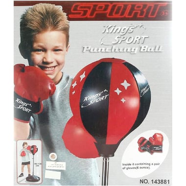 Kingsport Punching Ball Sports and Active Play, Black/Red, 6 Years and Above