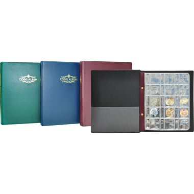 Coin Album, Classic, Assorted Color, 220 X 260 X 20 mm, 120 Pockets