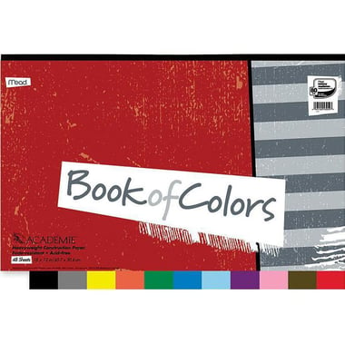 Mead Academie Book of Colors, Heavyweight Construction Art Paper, 18" X 12", Assorted Color