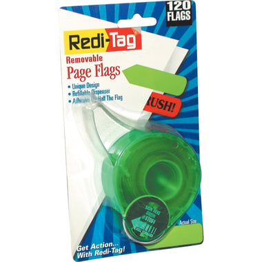 Redi-Tag Tape Flags, "Sign Here", Green