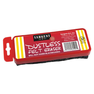 Sargent Dustless Board Eraser, for Black & Whiteboard, Red/Black