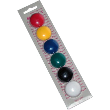 Data Zone Magnetic Signal, Round, 3 cm, Black;Blue;Green;Red;White;Yellow