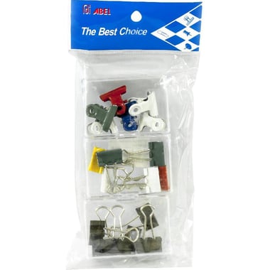 Abel Clip Set - Assorted, Plated/Paint Coated, Assorted Color