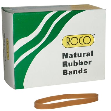 Roco Natural Rubber Bands, #64 Size, .25 lb ( .11 kg ), Brown