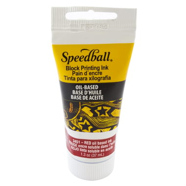 Speedball Oil-base Ink Block Printing, Red, 37.00 ml ( 1.30 oz ),