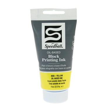 Speedball Oil-base Ink Block Printing, Yellow, 37.00 ml ( 1.30 oz ),