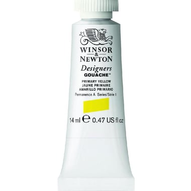 Winsor & Newton Designers Gouache Color, Primary Yellow, 14.00 ml ( .49 oz )