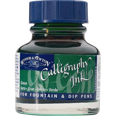 Winsor & Newton Ink for Calligraphy Pen, Green, 30.00 ml ( 1.06 oz )