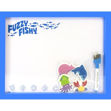 Hans Fuzzy Fish Magnetic Whiteboard, Blue/White