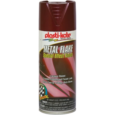 Plasti-Kote Metal Flake Lacquer Spray Paint, Red, 12.00 oz ( 340.96 ml ),