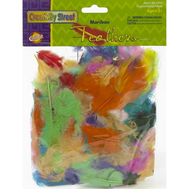 Creativity Street Maribou - Feathers (Brights), Craft Accessory, Assorted Color
