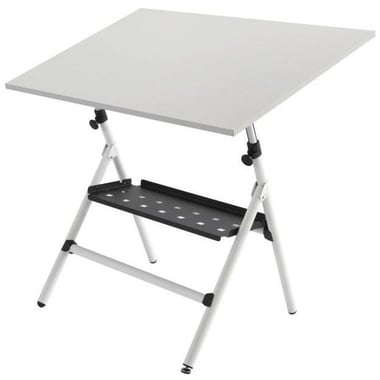 Rocada Drafting Table, Metal/Wood, White