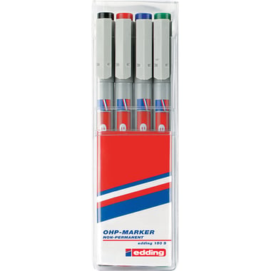 Edding 150S Multi-function Marker, 0.3 mm Fine Tip, Black;Blue;Green;Red