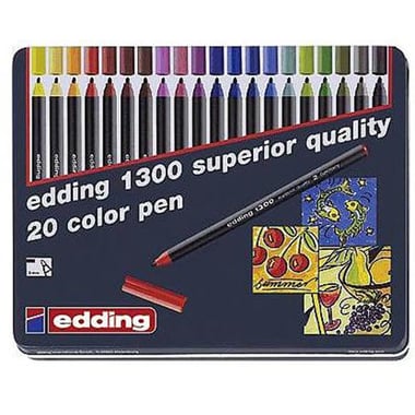 Edding 1300 Color Permanent Marker, 3 mm Stroke Porous Point Tip, Assorted Color