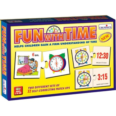 Creatives Fun with Time - 4 Games in 1 Matching Game, 7 Years and Above, English