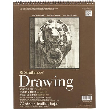 Strathmore Drawing Pad, Perforated, 130 gsm, White, 11" X 14", 25 Sheets