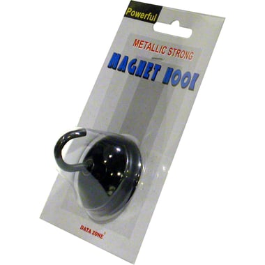 Data Zone Magnetic Hook, Round, 40 X 8 mm, Black
