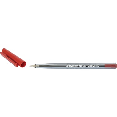 Staedtler 430 M-5 Dry Ink Pen, Red Ink Color, Medium, Ballpoint,